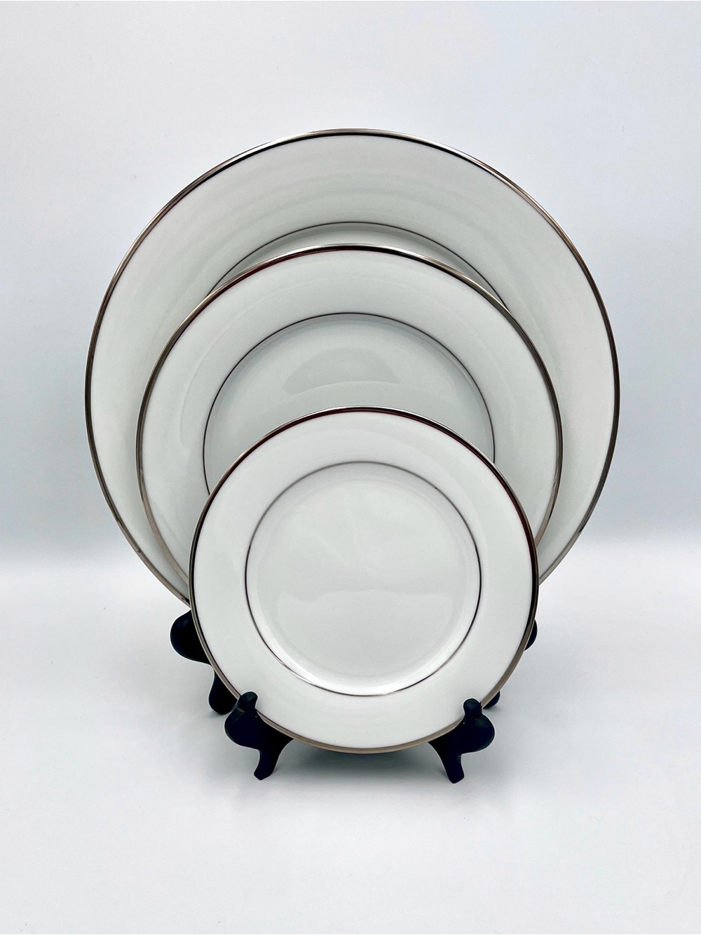 Noritake Spectrum 2983 with Platinum Trim 3-Piece Plate Set